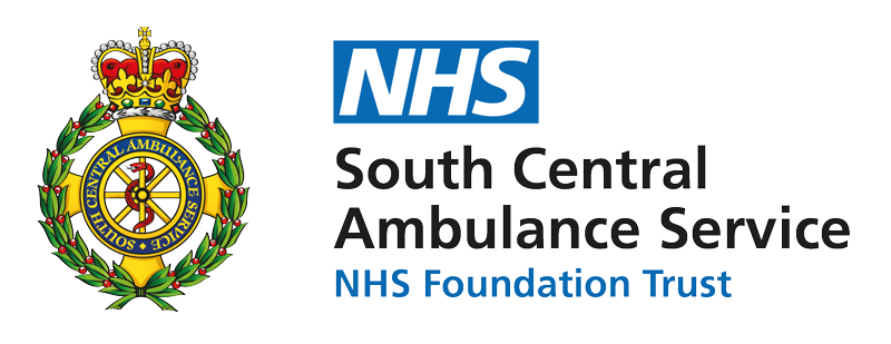 SCAS logotyp. South Central Ambulance Service är en kund i england